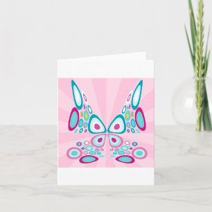 Retro Butterfly Abstract Pop Art  Card