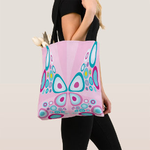 Retro Butterfly Abstract Pop Art  Tote Bag