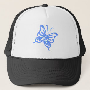 Retro Butterfly - Baby Blue Trucker Hat