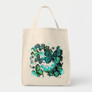 Retro butterfly design tote bag