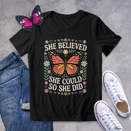 Retro Butterfly Floral Graduation Tri-Blend Shirt