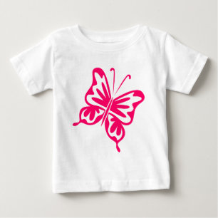 Retro Butterfly - Neon Red Baby T-Shirt