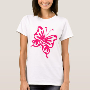 Retro Butterfly - Neon Red T-Shirt