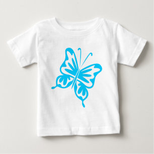 Retro Butterfly - Sky Blue Baby T-Shirt
