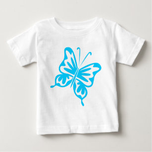 Retro Butterfly - Sky Blue Baby T-Shirt