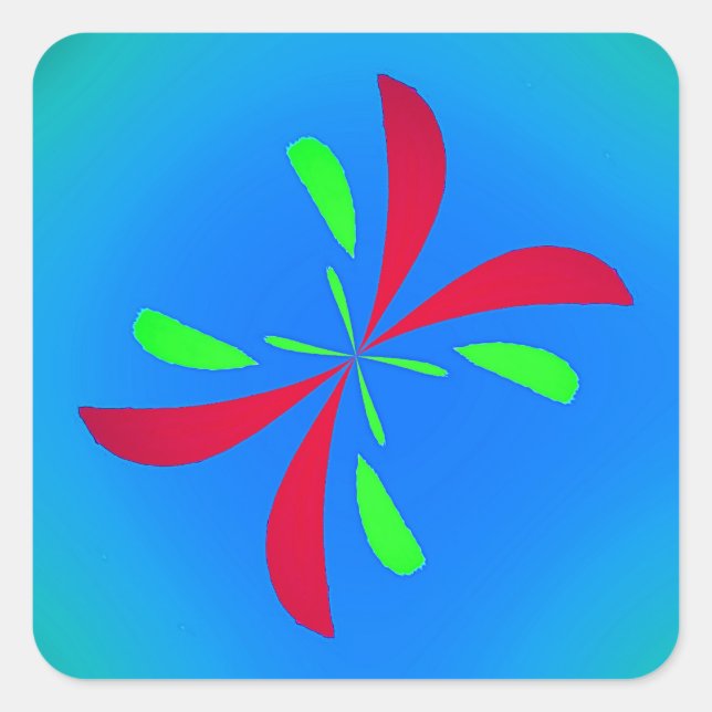 Retro Butterfly  Square Sticker (Front)