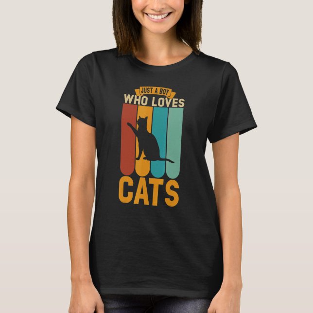 Retro Ca Ca Vintage Ca Cat T-Shirt (Front)