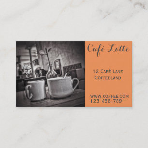 Retro cafe coffee shop vintage stylish business card