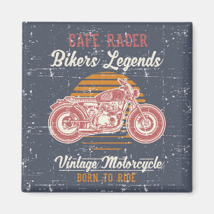 Retro Cafe Racer Magnet