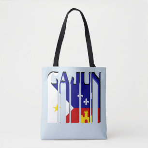 Retro Cajun Acadiana Flag Louisiana Tote Bag
