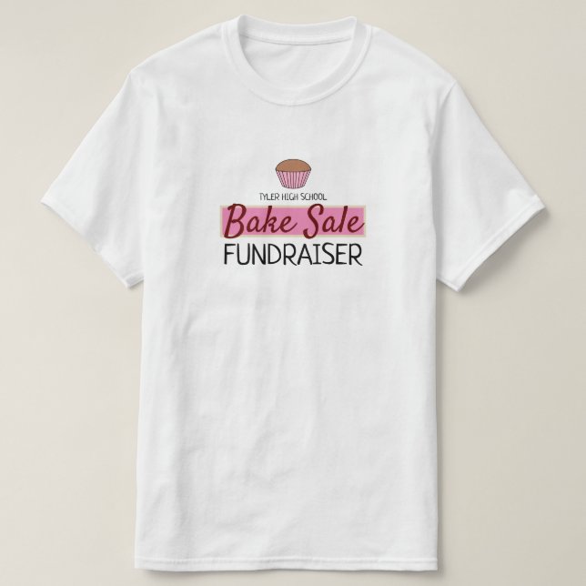 Retro Cake Design, Charity Bake Sale Event T-Shirt (Design Front)