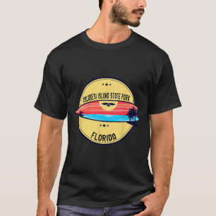 Retro Caladesi Island State Park Florida Beach Sur T-Shirt