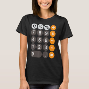 Retro Calculator Buttons Simple Halloween Costume T-Shirt
