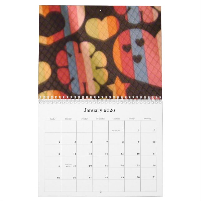 Retro Calendar (Jan 2026)