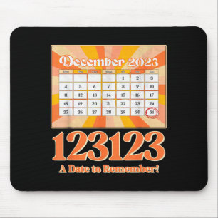 Retro Calendar_ Remember New Year's Eve 2023-24 Mouse Mat