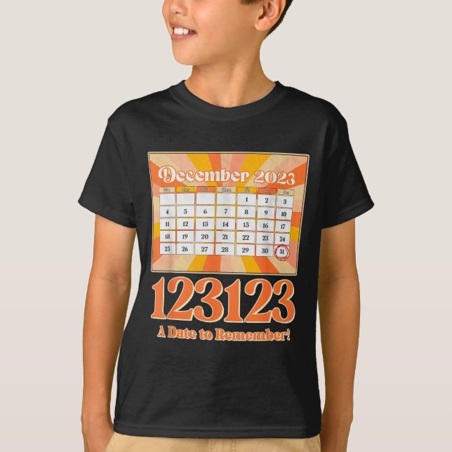 Retro Calendar_ Remember New Year's Eve 2023-24  T-Shirt (Front)