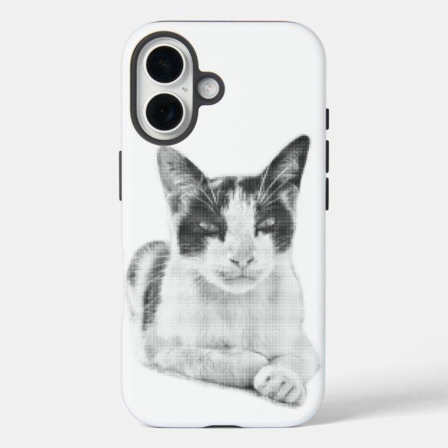 Retro Calico Halftone Case-Mate iPhone Case (Back)