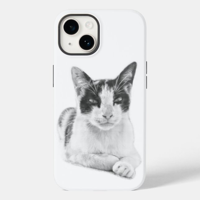 Retro Calico Halftone Case-Mate iPhone Case (Back)