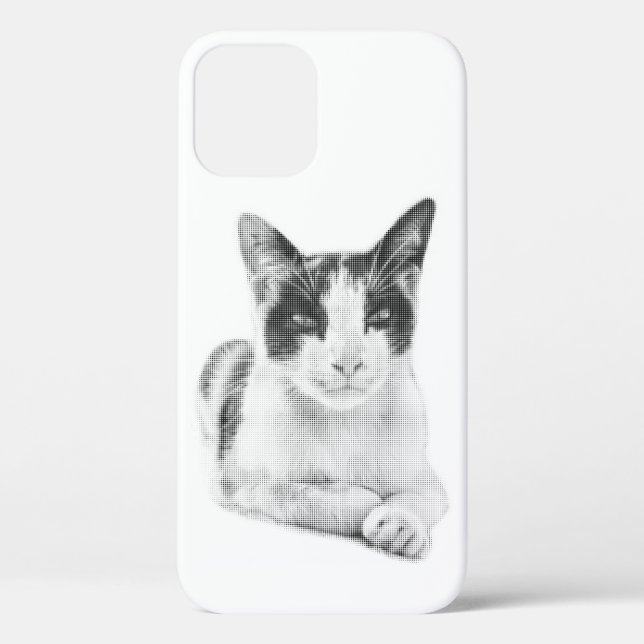 Retro Calico Halftone Case-Mate iPhone Case (Back)