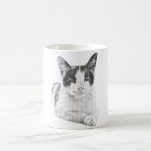 Retro Calico Halftone Coffee Mug
