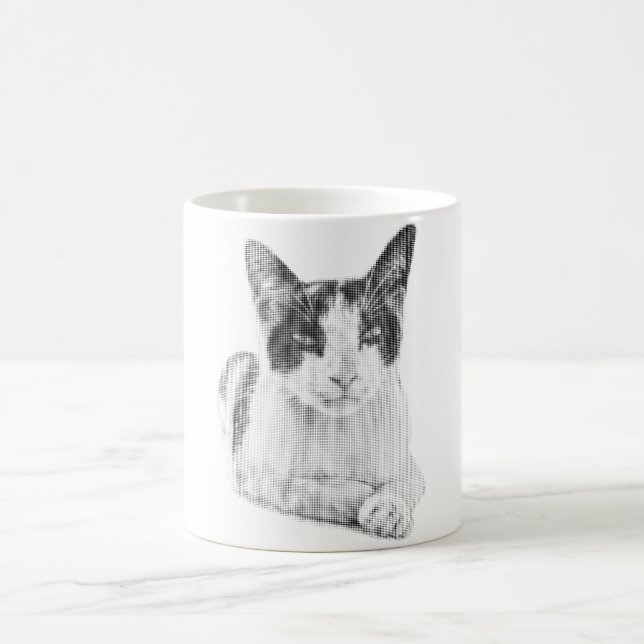 Retro Calico Halftone Coffee Mug (Center)