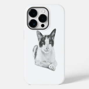 Retro Calico Halftone iPhone 14 Pro Case