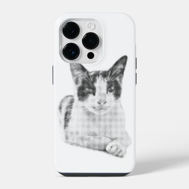 Retro Calico Halftone iPhone Case (Back)