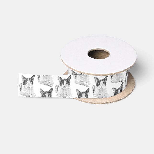 Retro Calico Halftone Satin Ribbon (Spool)