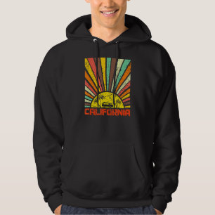 Retro California Dreaming Vintage Sunset Waves Wes Hoodie