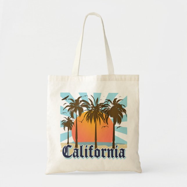 Retro California Logo Graphic Tote Bag (Front)