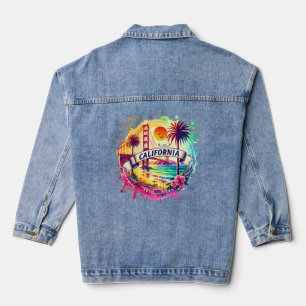 Retro California Map s – Vintage usa map Denim Jacket
