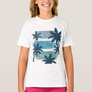 Retro California Palm Tree– Beach Sunset Aesthetic T-Shirt