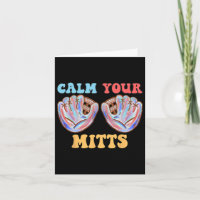 Retro Calm Your Mitts Baseball Mum Mother's Day Fu