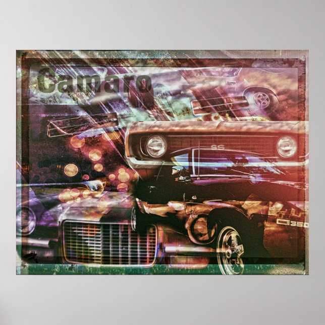 Retro Camaro Poster (Front)