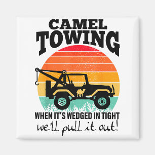 Retro Camel Towing Sarcastic Quotes Life Without M Magnet