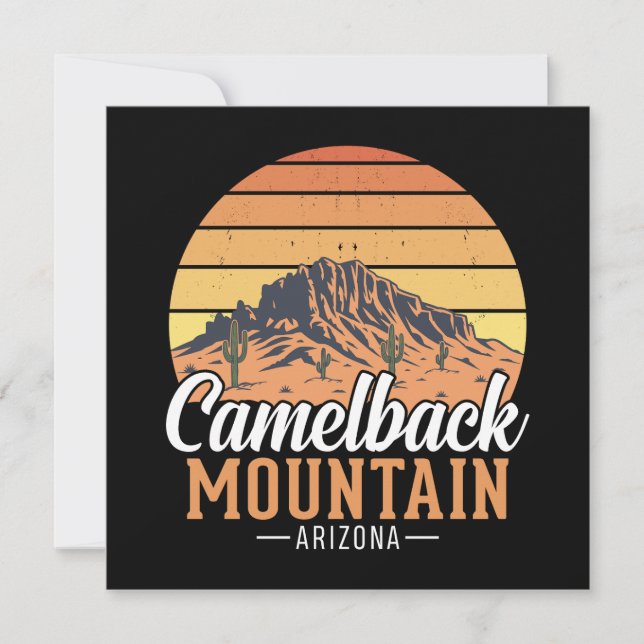 Retro Camelback Mountain Arizona Desert Travel (Front)