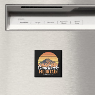 Retro Camelback Mountain Arizona Desert Travel Magnet