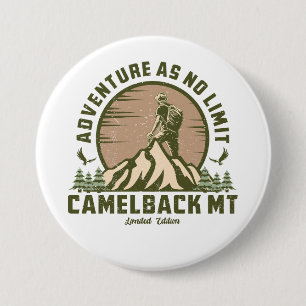 Retro Camelback Mountain Hike Sunset T-Shirt 7.5 Cm Round Badge