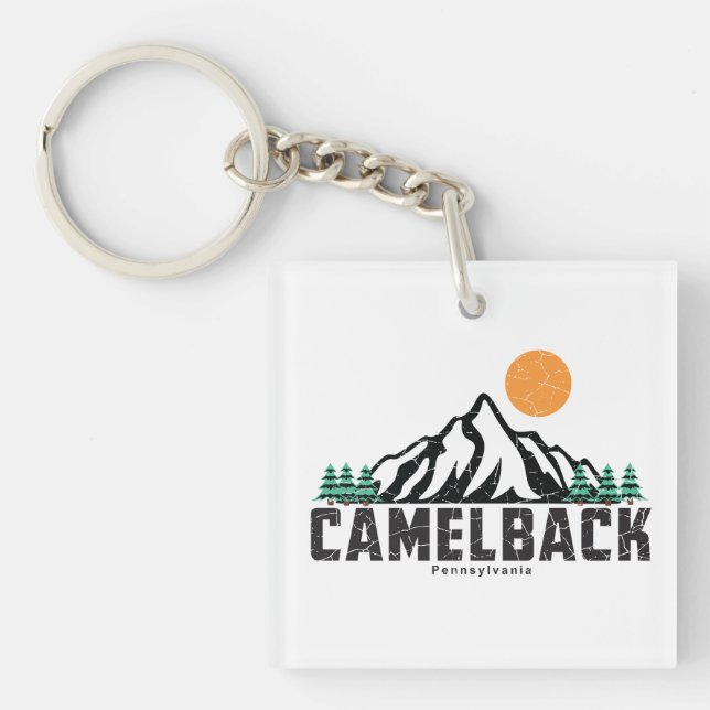 Retro Camelback Mountain Ski Key Ring (Front)