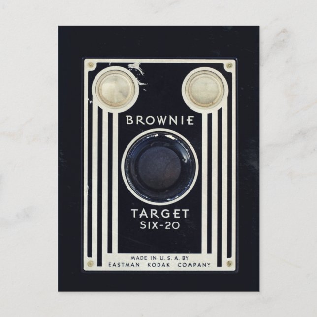 Retro camera brownie target. postcard (Front)