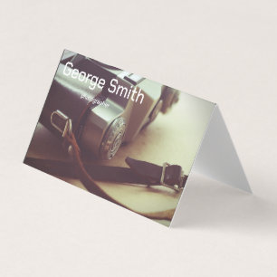 Retro camera business card