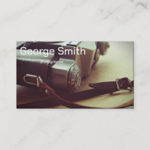 Retro camera business card