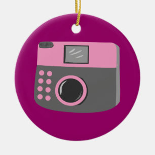 Retro Camera Ceramic Tree Decoration