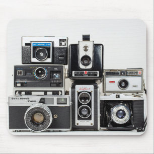 Retro Camera Collection Mouse Mat