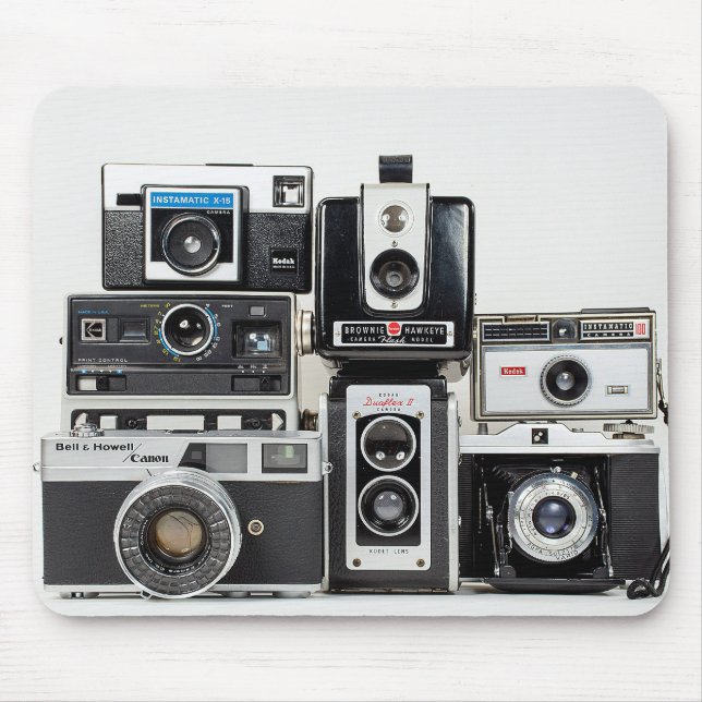 retro camera collection mouse mat (Front)