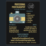 Retro Camera Icon, Photographer, Photography Hire Flyer<br><div class="desc">Retro Camera Icon,  Photographer,  Photography Hire Advertising Flyers By The Business Card Store.</div>