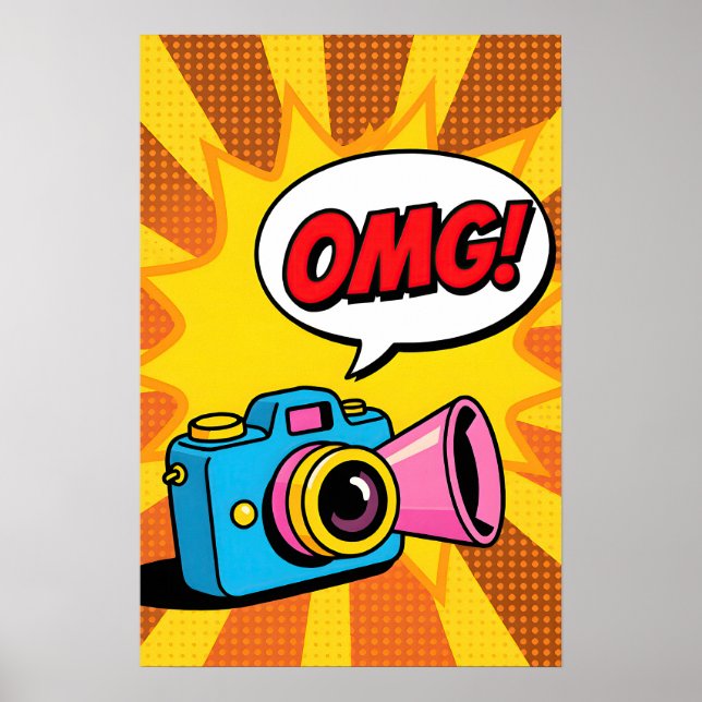 Retro Camera Pop Art Poster (Front)
