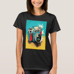 Retro Camera  Pop Style Photographer Mom  2 T-Shirt