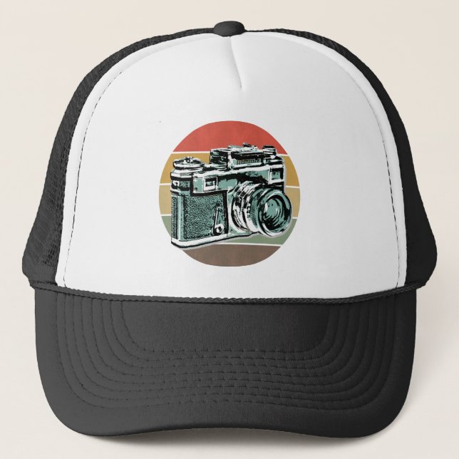 Retro Camera Trucker Hat (Front)