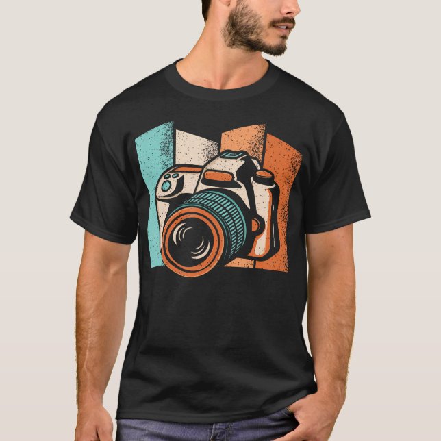 Retro Camera Vintage Photography Love Photographer T-Shirt (Front)
